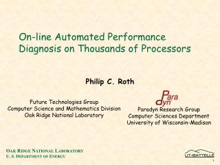 On-line Automated Performance Diagnosis on Thousands of Processors