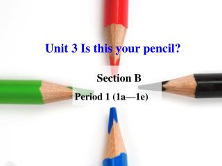 Section B Period 1 (1a—1e)