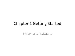 Chapter 1 Getting Started