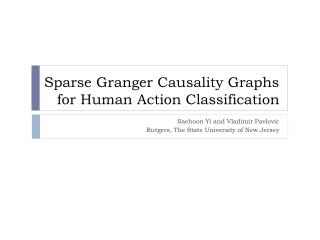 Sparse Granger Causality Graphs for Human Action Classification