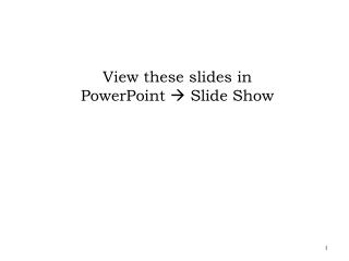 View these slides in PowerPoint  Slide Show