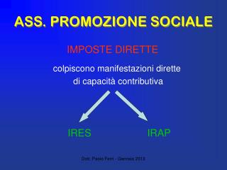 ASS. PROMOZIONE SOCIALE