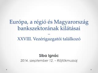 Európa, a régió és Magyarország bankszektorának kilátásai – XXVIII. Vezérigazgatói találkozó