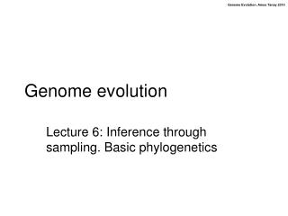 Genome evolution