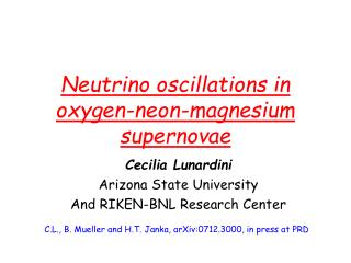 Neutrino oscillations in oxygen-neon-magnesium supernovae