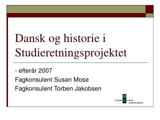 Dansk og historie i Studieretningsprojektet