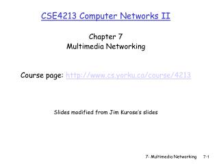 CSE4213 Computer Networks II