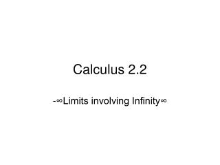 Calculus 2.2