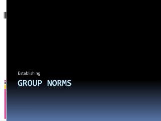 Group NORMS