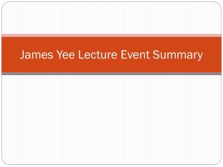 James Yee Lecture Event Summary