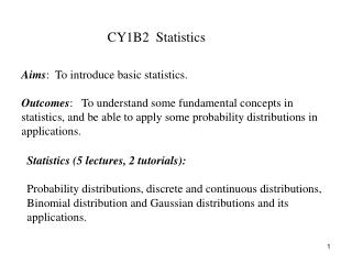 CY1B2 Statistics