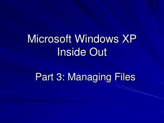 Microsoft Windows XP Inside Out