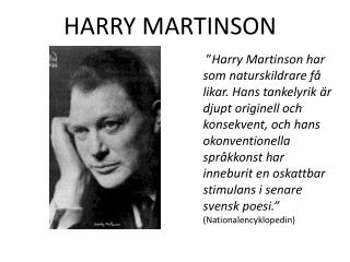 HARRY MARTINSON