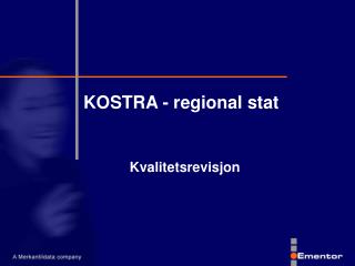 KOSTRA - regional stat