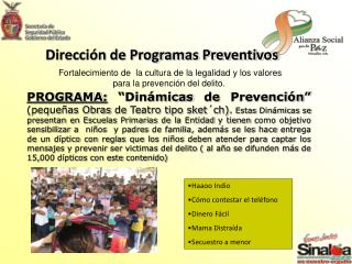 Dirección de Programas Preventivos