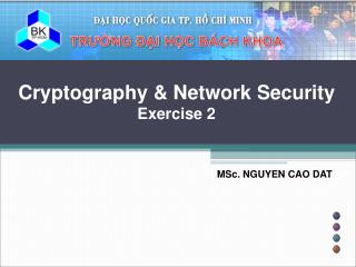 Cryptography &amp; Network Security Exercise 2