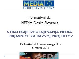Informativni dan MEDIA Deska Slovenija