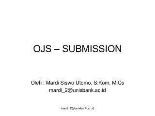 OJS – SUBMISSION