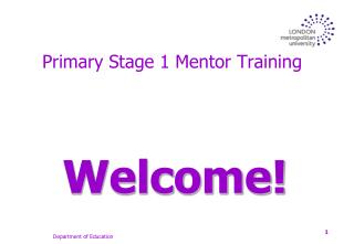 Primary Stage 1 Mentor Training