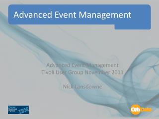 Advanced Event Management