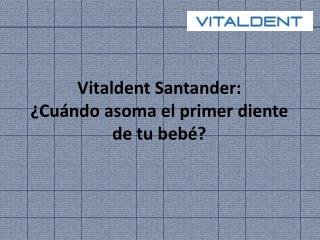 Vitaldent Santander: ¿Cuándo aparecen los primeros dientes?