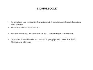 BIOMOLECOLE
