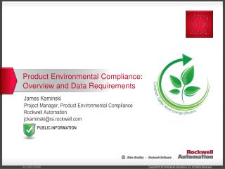 Product Environmental Compliance: Overview and Data Requirements