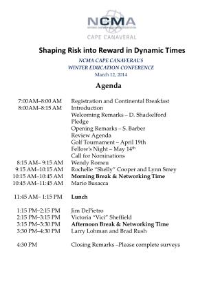 Shaping Risk into Reward in Dynamic Times