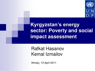 Kyrgyzstan’s energy sector: Poverty and social impact assessment