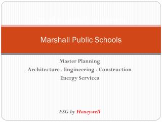City of marshall, Minnesota Marshall Public Schools