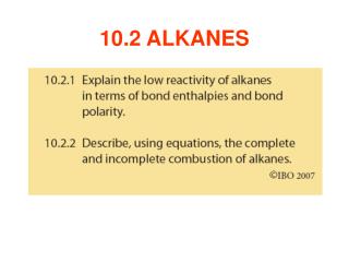 10.2 ALKANES