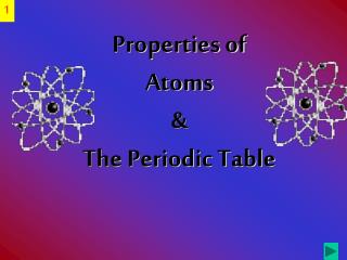 Properties of Atoms & The Periodic Table