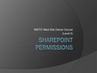 SharePoint Permissions