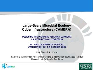 Large-Scale Microbial Ecology Cyberinfrastructure (CAMERA)