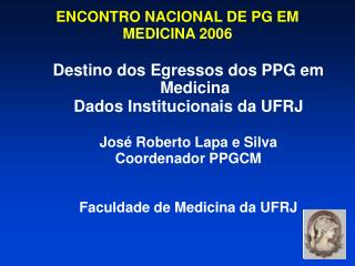 ENCONTRO NACIONAL DE PG EM MEDICINA 2006