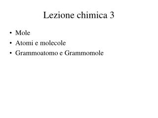 Lezione chimica 3