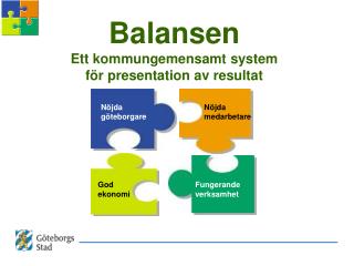Balansen Ett kommungemensamt system för presentation av resultat