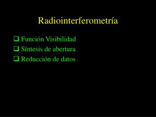 Radiointerferometría