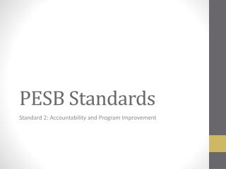 PESB Standards