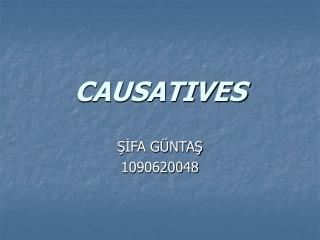 CAUSATIVES