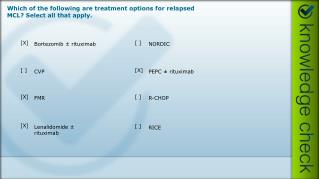 Which of the following are treatment options for relapsed MCL? Select all that apply.