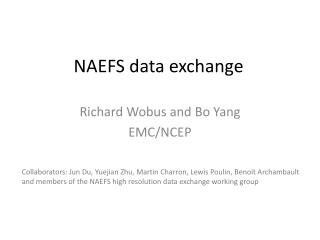NAEFS data exchange