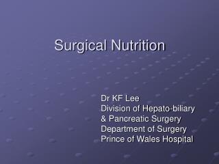 Surgical Nutrition