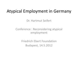 Atypical Employment in Germany