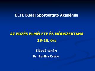 ELTE Budai Sportoktató Akadémia