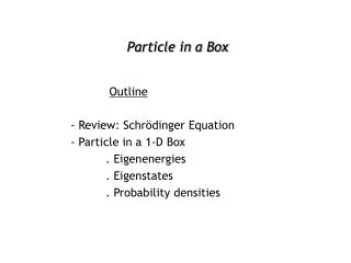 Particle in a Box