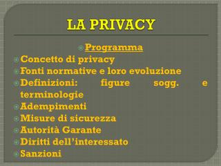 LA PRIVACY