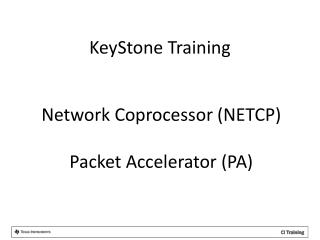 Network Coprocessor (NETCP) Packet Accelerator (PA)