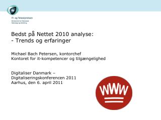 Bedst på Nettet 2010 analyse: - Trends og erfaringer