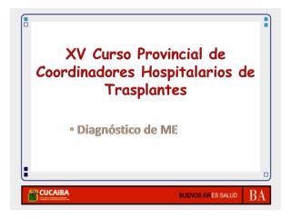 XV Curso Provincial de Coordinadores Hospitalarios de Trasplantes